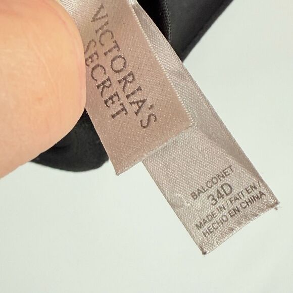 Victoria’s Secret balconet padded underwire black bra size 34D - Picture 4 of 5